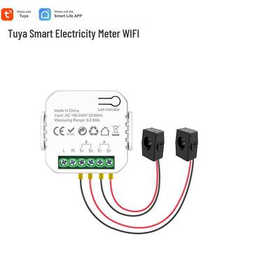 Tuya WiFi Smart Bidirectional Meter with CT Transformer, 1/2 Channel, AC 110/240V