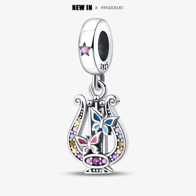 Novità Elementi Musicali Set da Tre Pezzi Perline Charm Si Adatta Nuovo Bracciale Argento 925 Donne Ciondolo Perla Gioielli Regalo