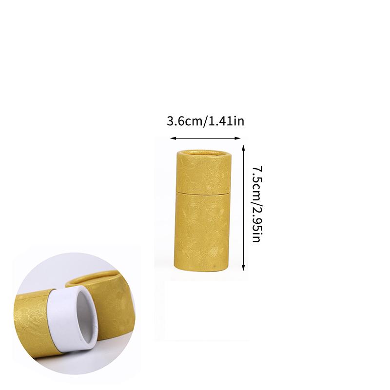Kraft Paper Tube Jar 10ml 20ml 30ml Cylinder for Essential Oil Bottle Secure Packaging Box for Travel and Gift Wrapping