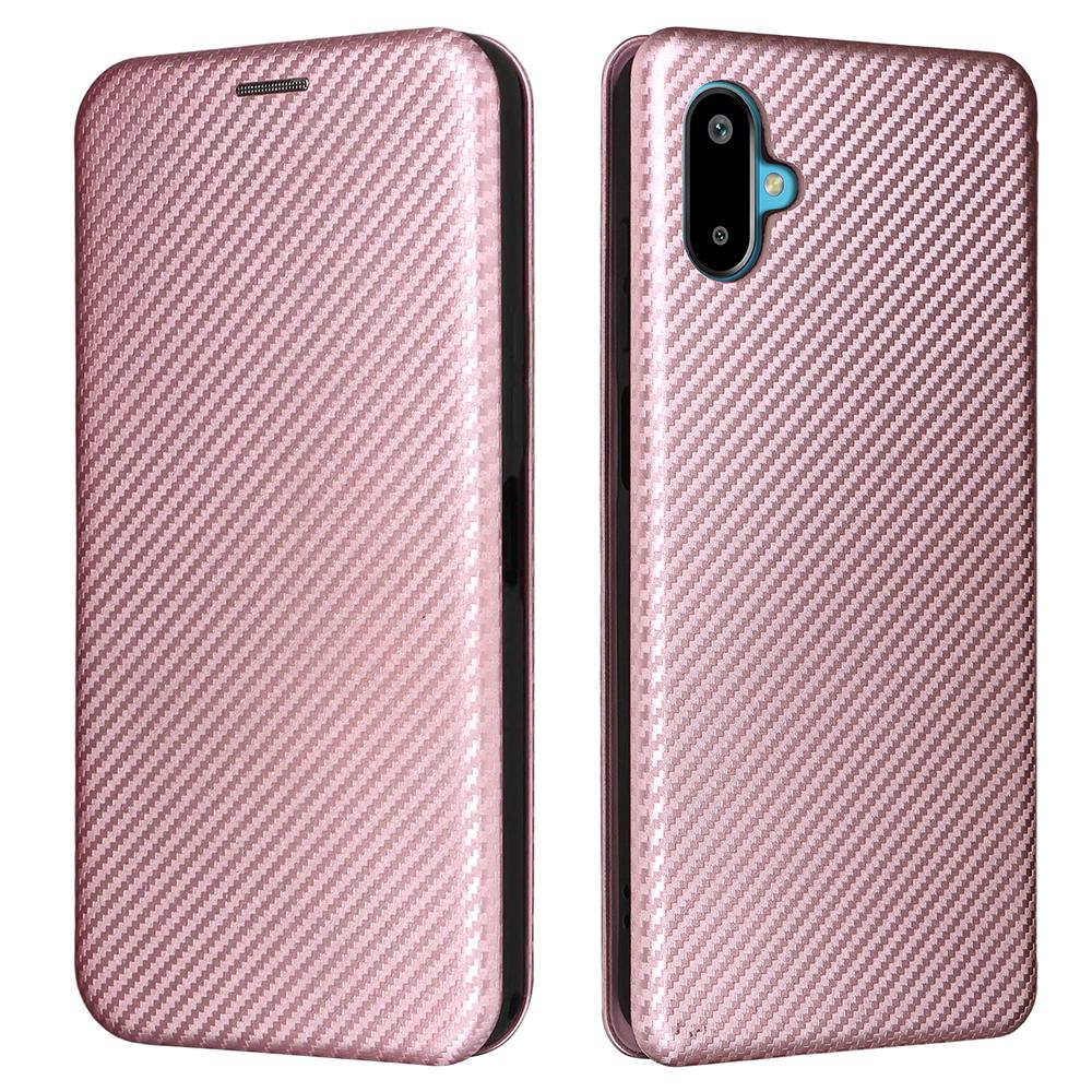 For Samsung Galaxy F06 5G/M06 5G Case Carbon Fiber Texture Drop-Proof PU Leather Phone Cover