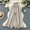 Summer Women Chic Boho Cotton Linen High Waist Wide Leg Pocket Pant Trouser With Belt For Girls