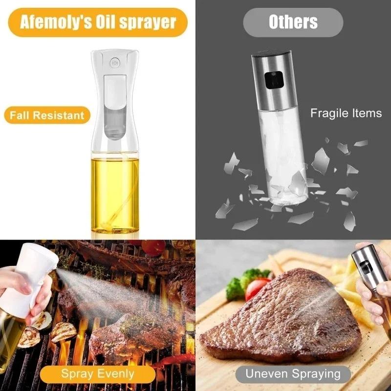 Multipurpose Oil Spray Bottle Fit For Cooking And Grilling With Dropper Bottle 200Ml Or 300Ml Glass Or Plastic Sprayer Dispenser