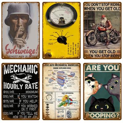 Vintage Tin Sign Home Decor Items Wall Decor Art Wall Mural Room Decoration Items Decor Men Retro Metal Sign Plate Bar Posters