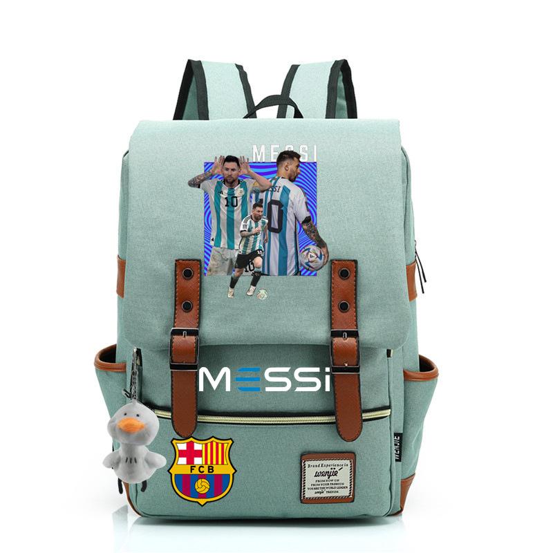 2023 neuer Schulranzen Lionel Messi Koreanischer Oxford-Stoff Rucksack Nylon, Reisetasche Damen Outdoor Rücken