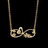 Atoztide Personalized Custom Name Necklace for Women Infinite Heart Stainless Steel Choker Link Chain Jewelry Birthday Gift