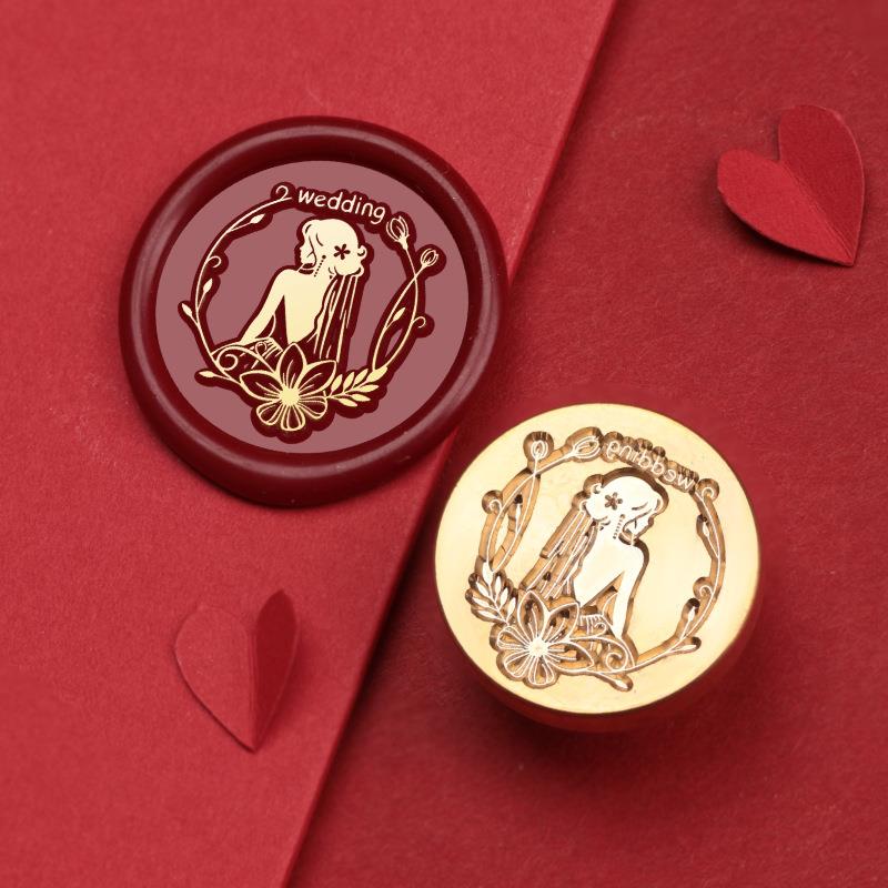 Wedding Celebration Stamps Wax Seal Stamp Vintage Sealing Stamp Head For Cards Envelopes Wedding Invitations Gift Packaging