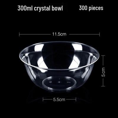 ZISIZ Disposable Hard Plastic Crystal Bowls