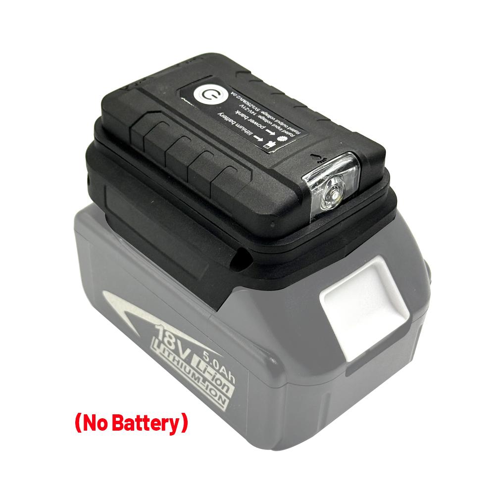 Li-ion Battery Case Adapter For Makita 18V Dual USB Ports Power Bank Phone Charger LED Working Light Converter Lamp Flashlight