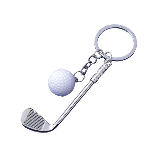 Keychain Pendant Simulated Golf Pendant Gym Keyring Sports Style Golf Club Key Holder Fitness Bag Accessories