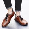 Men's Large Casual Leather Low-Top Octopus Driving Shoes for Spring & Autumn