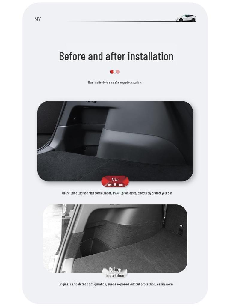 Tesla Model 3/Y Trunk & Seat Protector with Sill Strips (Refresh Version)