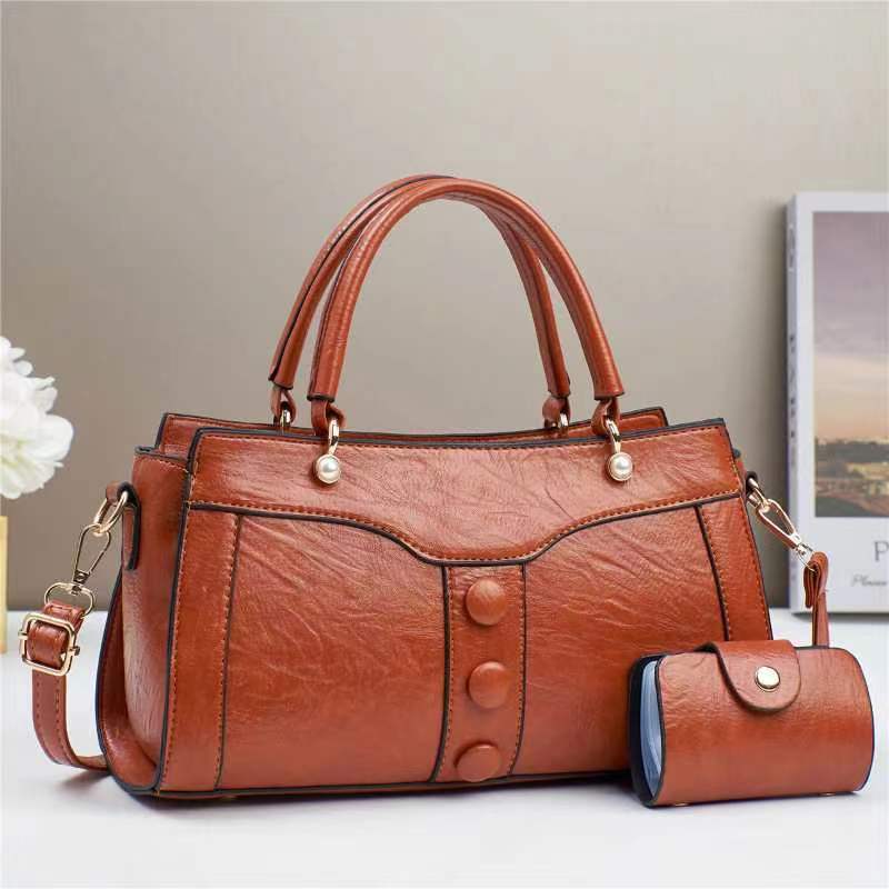 Ladies Shoulder Crossbody Bag For Women Top-Handle Bags with Wallet PU Leather Female Boston Bag Work Commuting Travel Dating