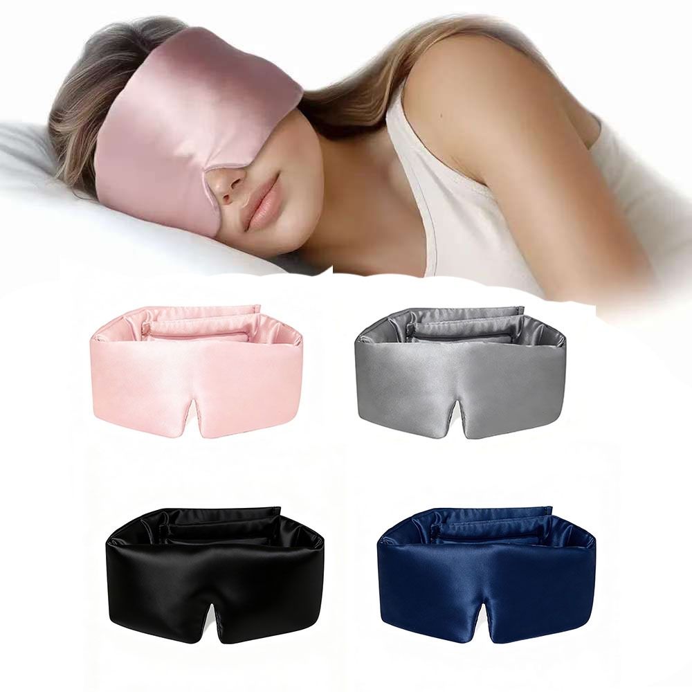 Breathable Sleep Mask Imitation Silk Eyemask Eye Cover Sleeping Mask  Nap
