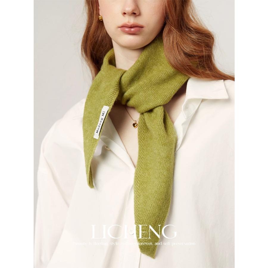 

Корейский Оригинальный Заказ, Включая Шерстяной Вязаный Треугольный Шарф, Головной Платок, Многофункциональный Теплый, Модный И Универсальный Маленький Шарф Зимой 101*36CM