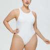 Tuta Body Monopezzo da Donna Europea e Americana Senza Maniche con Spacco Alto a Colore Unito