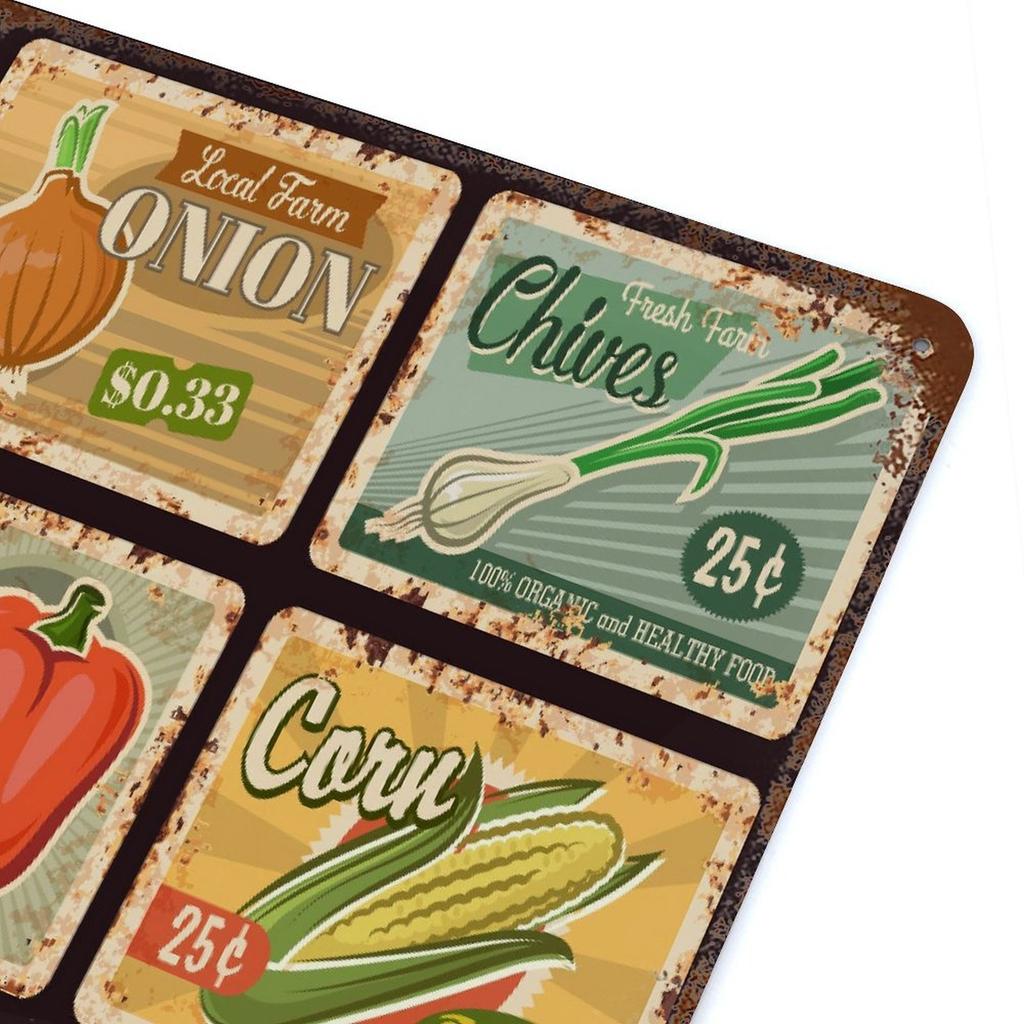 1 Pack vintage-style metal wall plate décor, antique surface design, strong and durable, great for indoor bar café restaurant living room decorations