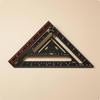 Folding Carpenter Triangle Ruler Angle Markings Bubble Level Red Edge Strip Square