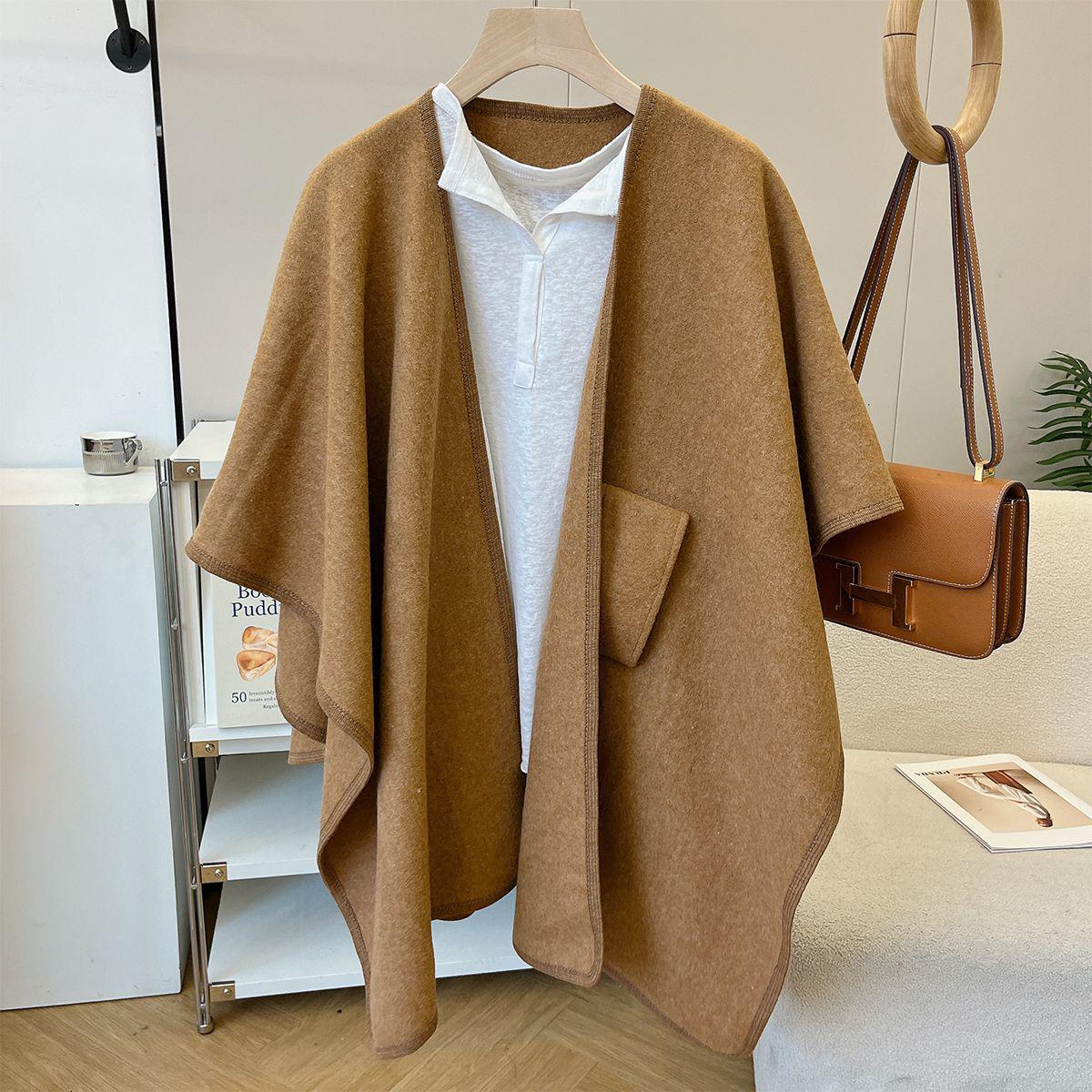 

Женский ретро-шаль-плащ-пальто - Стильная свободная верхняя одежда Весна/Осень 2025 Default