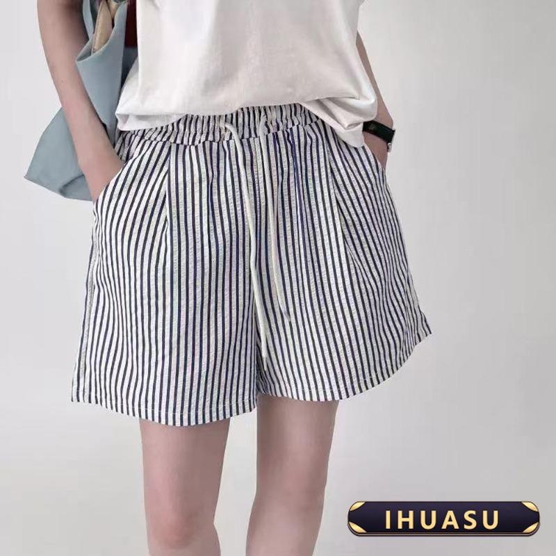 IHUASU Women's Fashion Casual Solid Color Print Pants & Capris Elegant