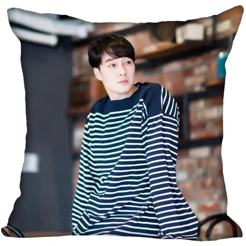 New So Ji Sub KPOP Boy Pillow Cover Bedroom Home Decorative Pillowcase Square Zipper Pillow Cases Satin Soft No Fade 0824