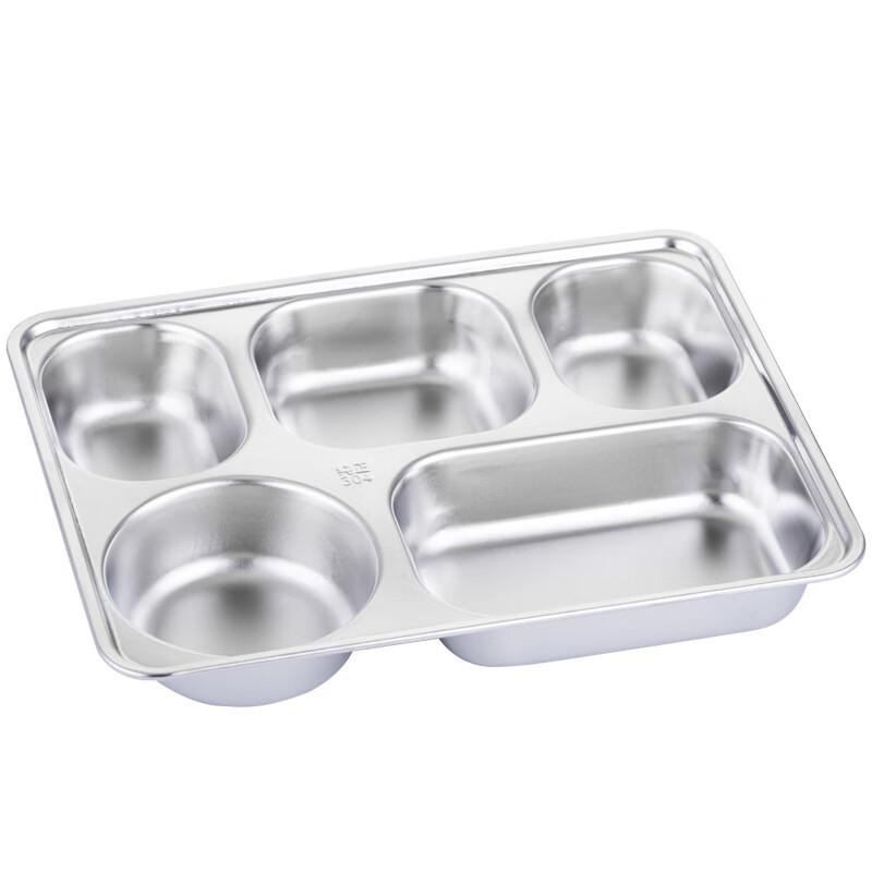 304 Stainless Steel 5-Compartment Lunch Tray