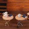 1/12 Dollhouse Simulation Coffee Table Round Tea Table Model Doll Home Miniature Furniture Decor Micro Scene Construction Props