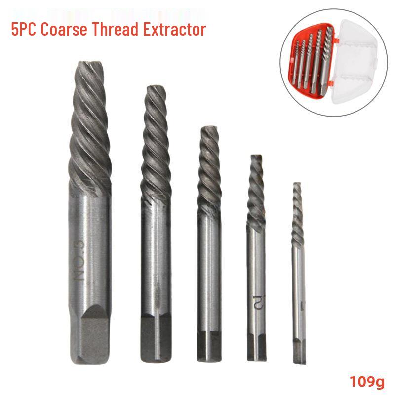 4-Point & 6-Point Triangle Valve Water Pipe Screw Extractor Set (5/6/8 Pcs) for Broken Thread Removal