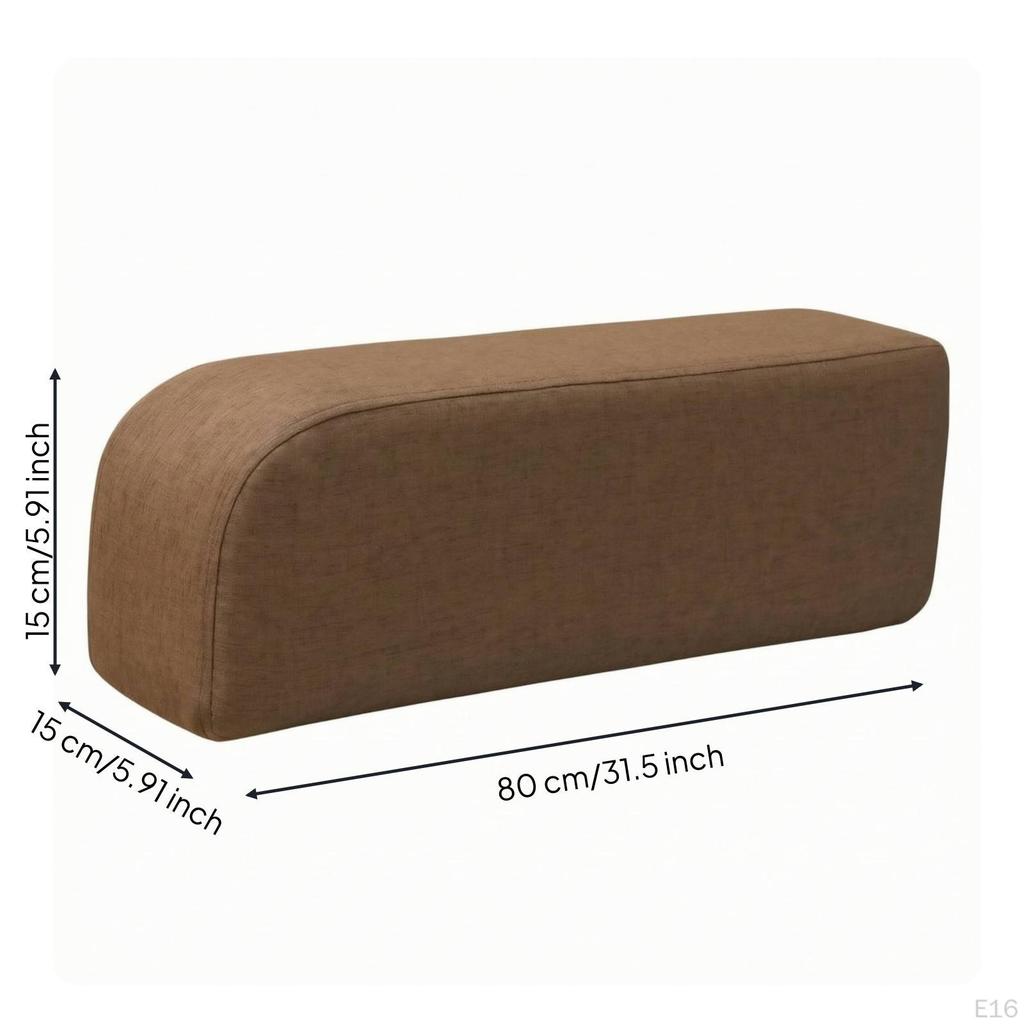 Supportive Curved Armrest Cushion Lightweight Sofa Pillow Compact Couch