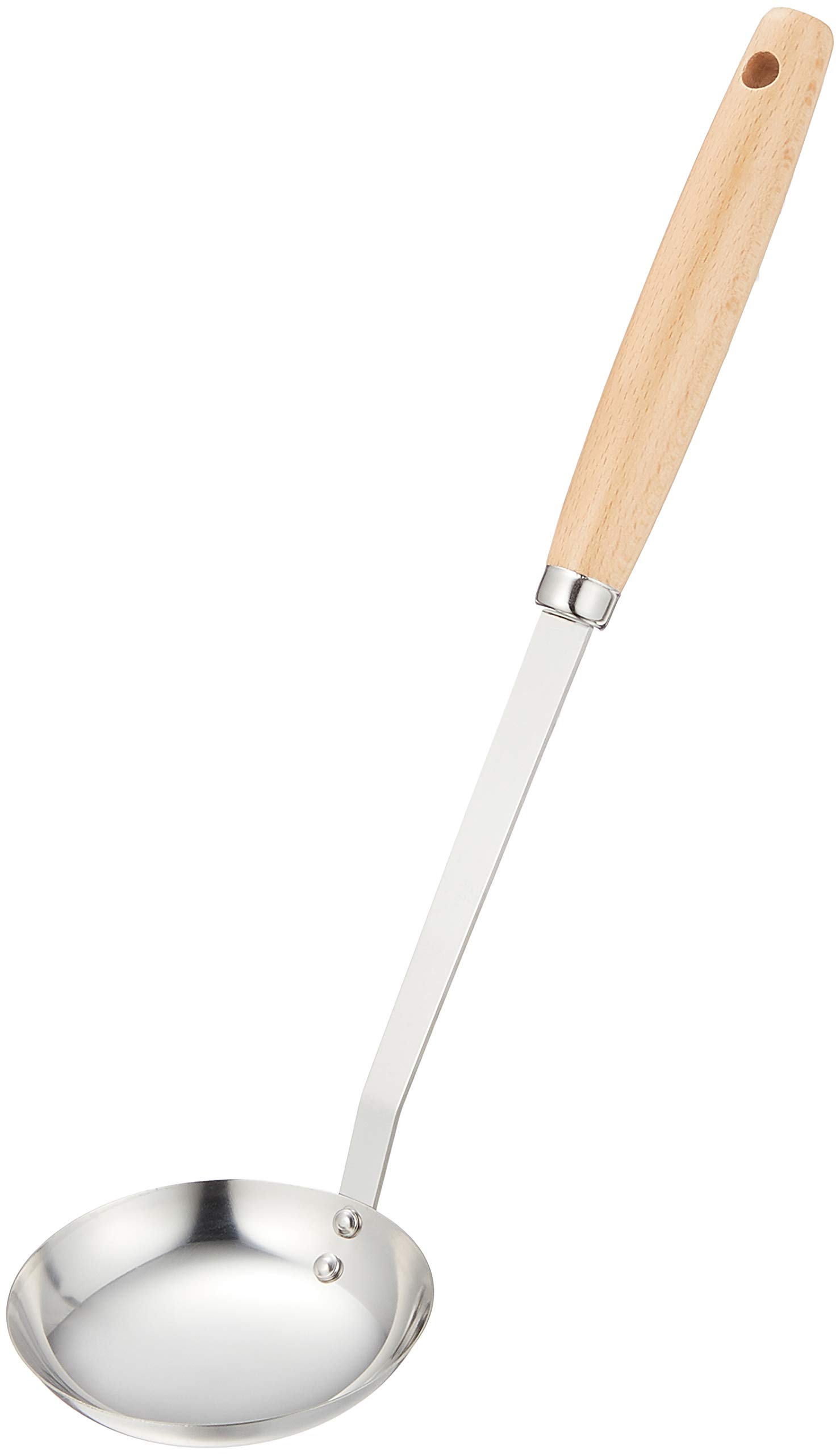 Endo Shoji Commercial Olive Stainless Steel and Natural Made in BOL6403 Ladle, Small, Wood, Japan,