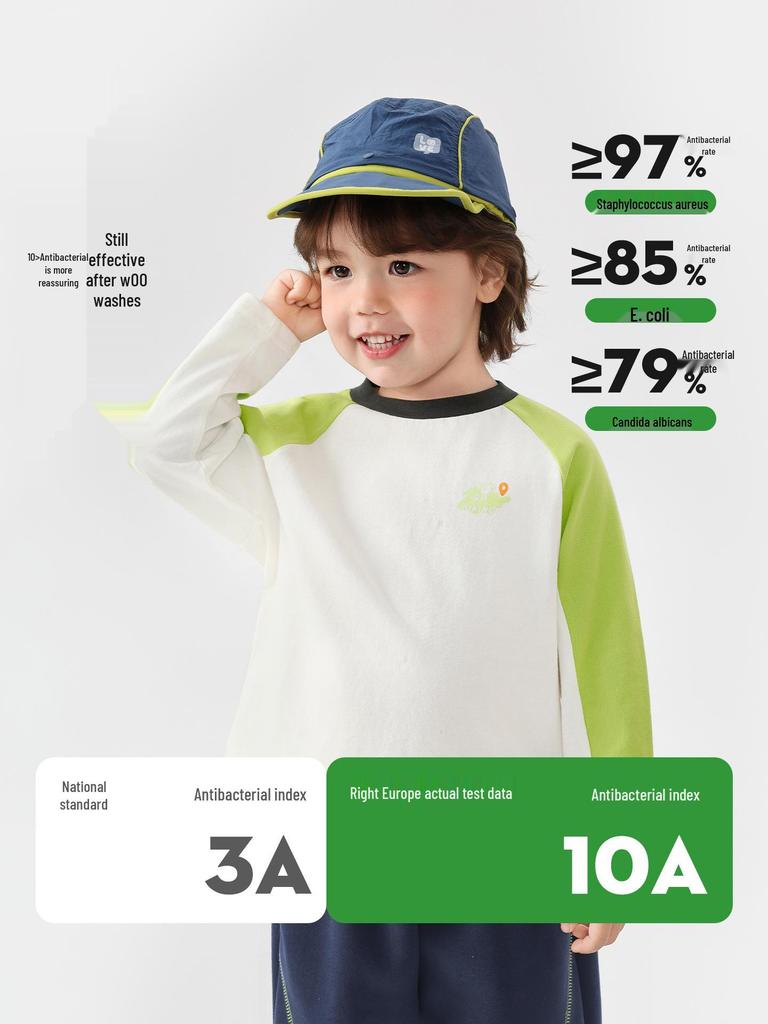 2026 New Boys' Pure Cotton Long-Sleeve T-shirt for Spring/Autumn - Baby Toddler Kids Base Layer