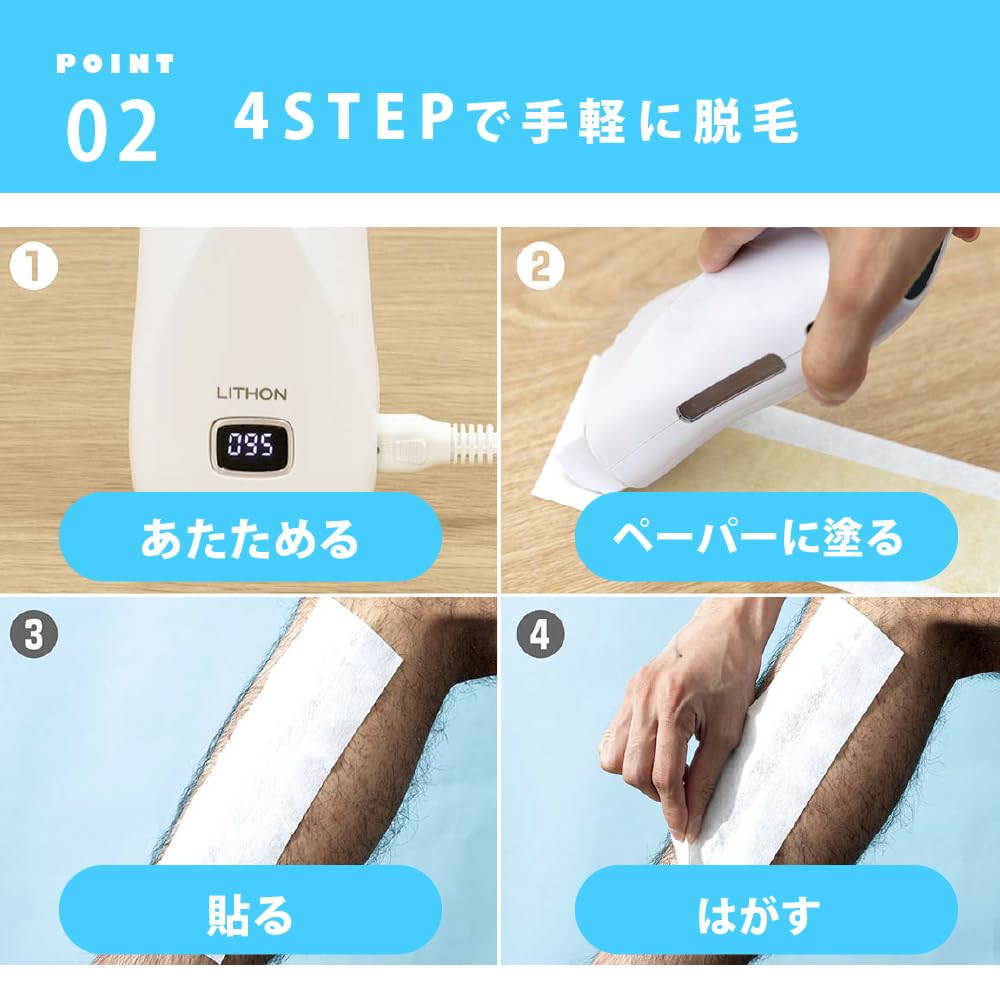 LITHON Wax Starter Includes Wax Warmer and Approximately Perfect for Brazilian Hair Men and Sugaring Roll-On Set, Wax, 80-100 Treatments, Waxing,