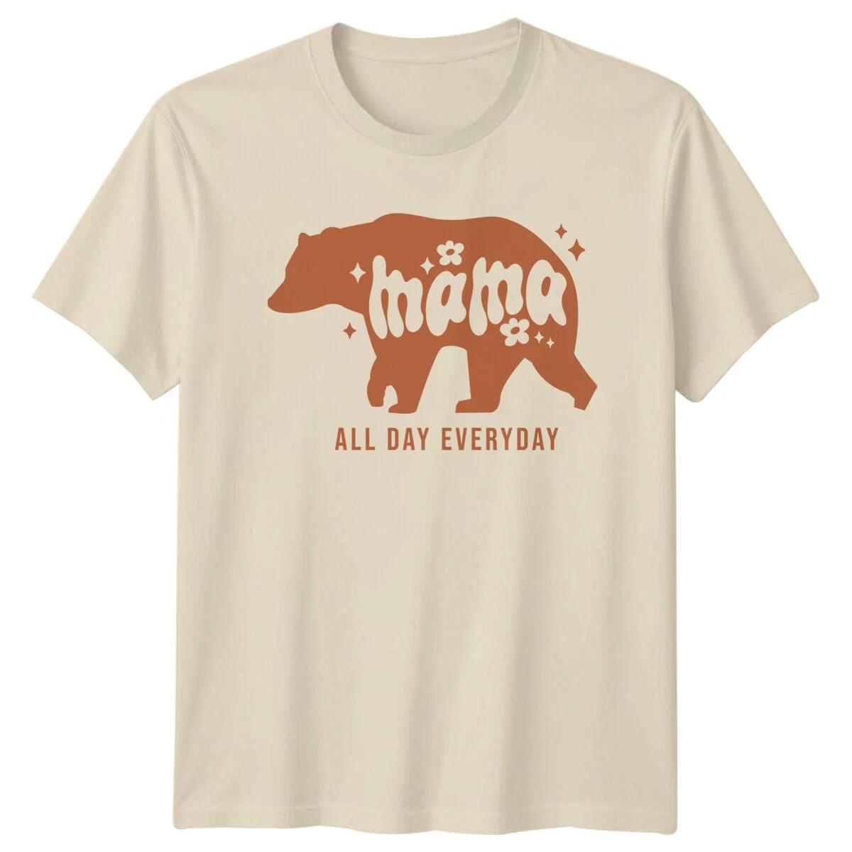 Mama Bear All Day Everyday Mothers Day Graphic T-Shirt XXL