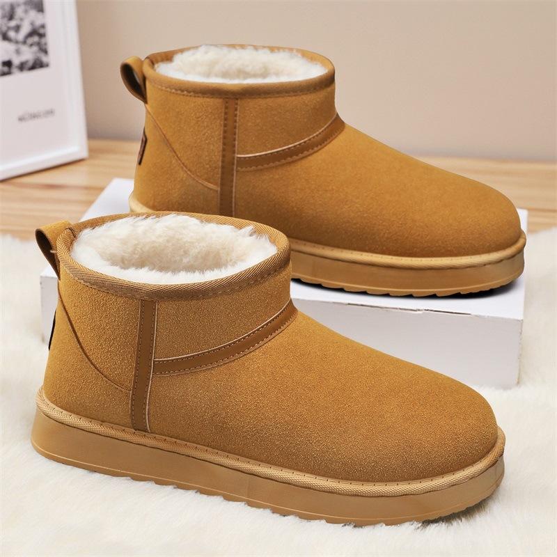 New Large Size Winter Snow Boots Platform Short Boots Casual Outdoor Versatile Warm Men's Shoes