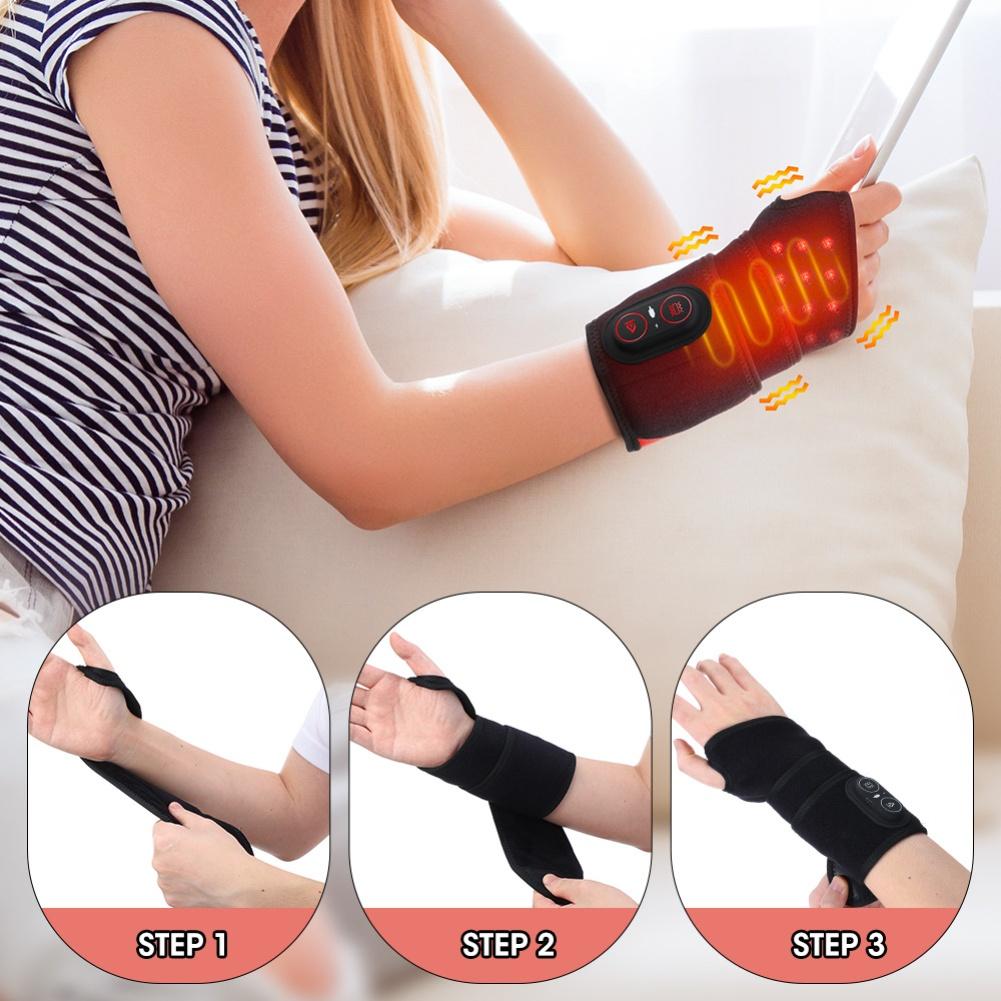 

Wireless Wrist Heating Pad with 3000 mAh Battery Portable Massager Offering Adjustable Heat and Massage for Wrist Injury Relief China Mainland