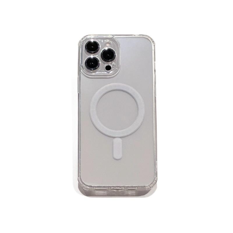 Applicable To Apple 16promax Sequencing Magnetic Suction Phone Case Iphone15 Acrylic Transparent Protective Case Charging