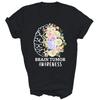Flower Brain Tumor Awareness Brain Cancer Warrior Gray Unisex Shirt Gift