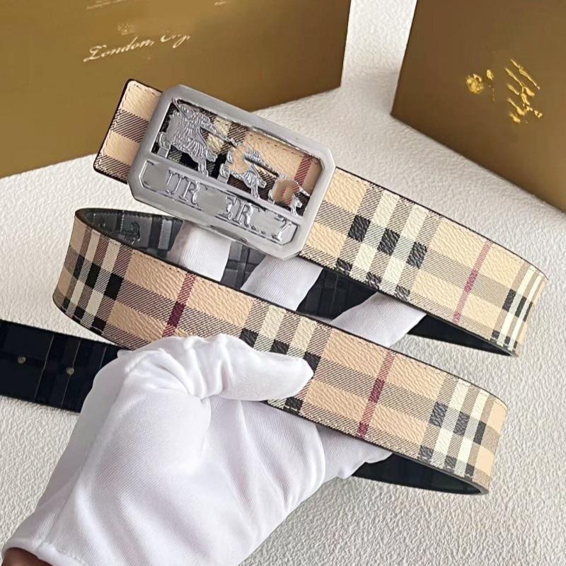 Men's Cross-border Leather Belt – Smooth B-li Buckle, Versatile for Business and Fashion, Ideal for Youth and Jeans.