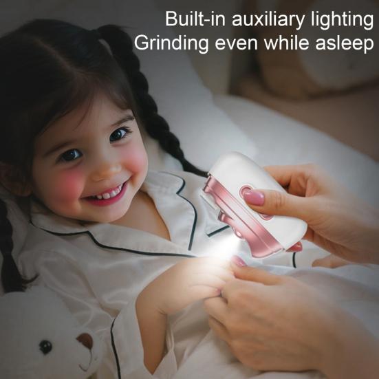 Smart Nail Clipper with LED Light USB Rechargeable Portable Electric Nail Grinder Ergonomic Design Automatic
