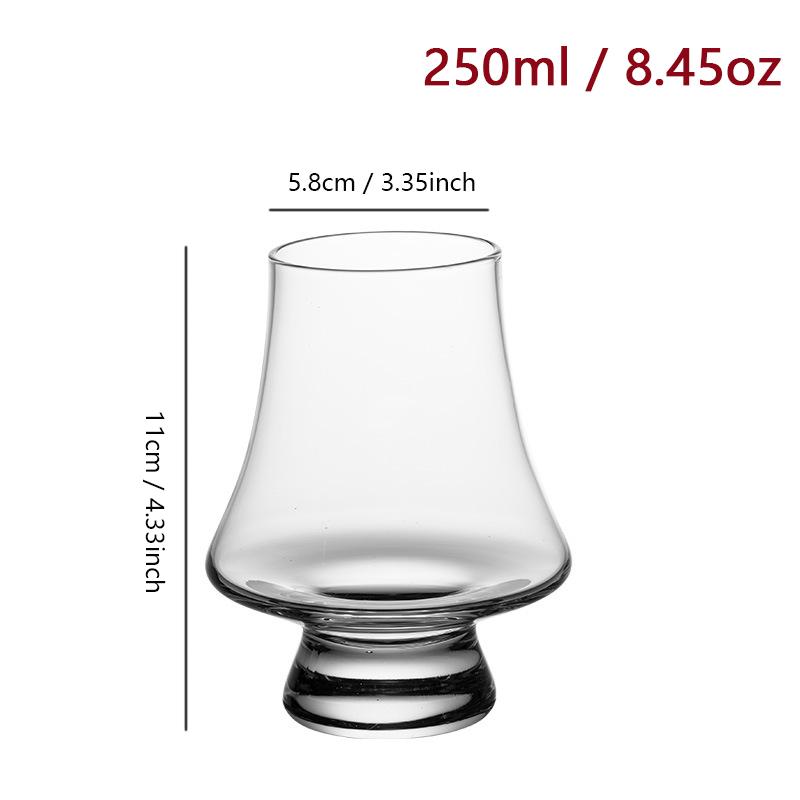 2/4/6pcs Crystal Glass Whiskey Cup Set of 250ml Clear Lead Free Drinking Glasses Scotch Liquor Barware Beer Spirits Wine Glasse