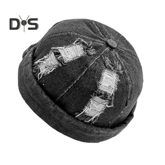 

Ковбойская шляпа, легкая дышащая джинсовая ткань с рваными отверстиями, мужская и женская летняя шляпа, однотонная шляпа, уличный стиль, головной убор чёрный