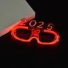 Leuchten auf 2025 Frohes Neues Jahr Leuchtbrillen Neujahrspartybrillen Maskenparty