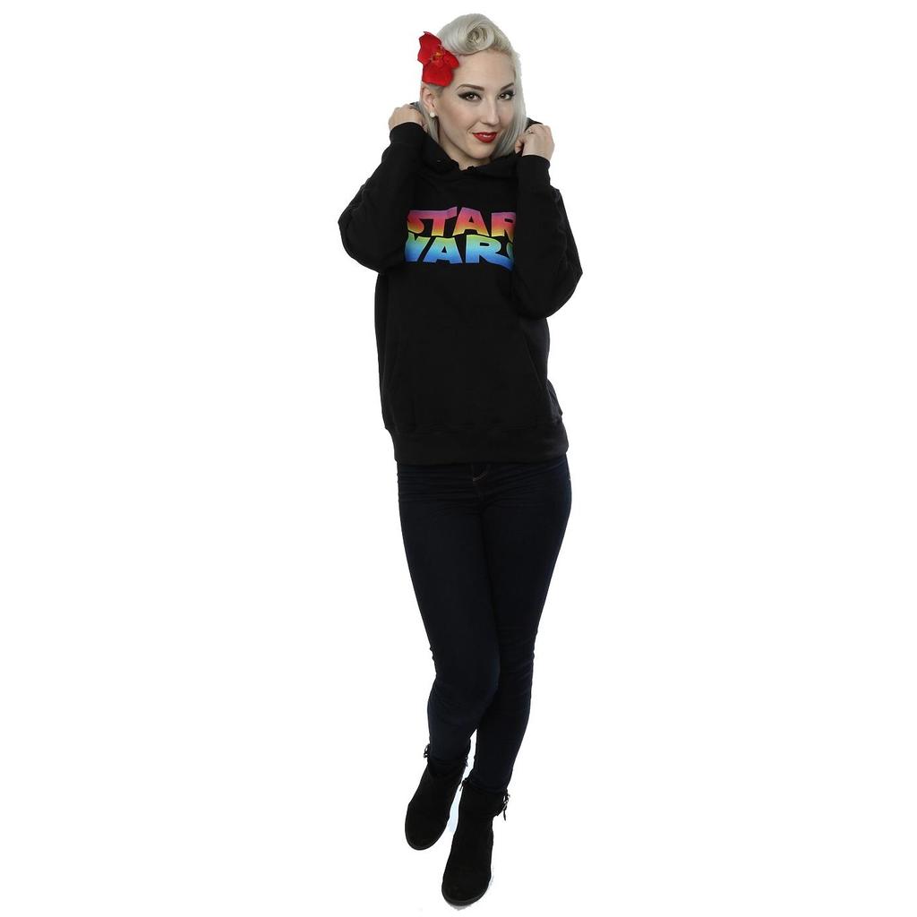 Star Wars Womens/Ladies Rainbow Logo Hoodie