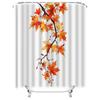 Autumn Maple Leaves Shower Curtain Bathroom Decor Waterproof Fabric With Leaf Branch Design Enclosure Hanging Curtain For Tub