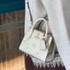 Coach Andrea 16 Star Print Zip Closure Leather Shoulder Crossbody Handbag Small Women handbag Chalk-White CW306-IMCAH