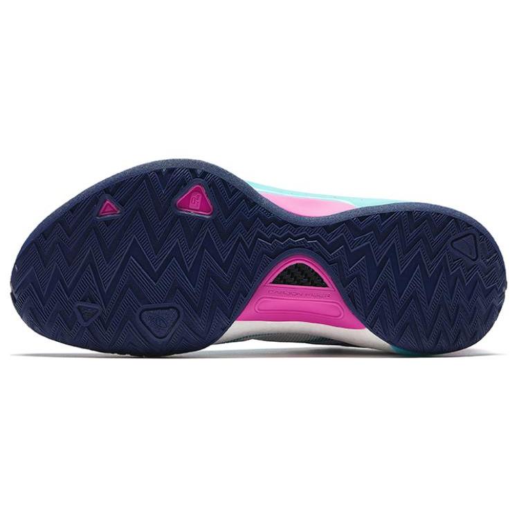 Anta GH5 Cushioning Breathable Lightweight Rebound Low top Basketball Shoes Men's Blue Pink 912421115-3