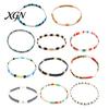 Elastic Stackable Wrist Jewelry Flat Beaded Stretch Bracelets for Women, Bohemian Friendship Bead Bracelets, Simple Layering Bracelet Set Boho