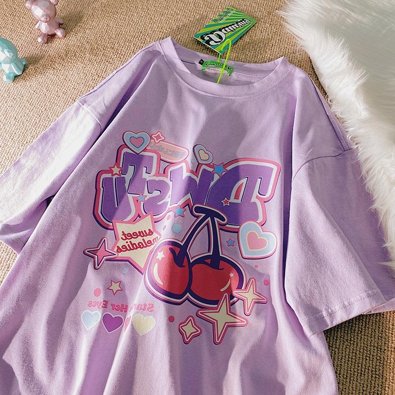 

Свободная женская футболка оверсайз в стиле хип-хоп, летняя винтажная футболка из Гонконга в стиле кэжуал, с круглым вырезом и принтом, хлопковая 4XL