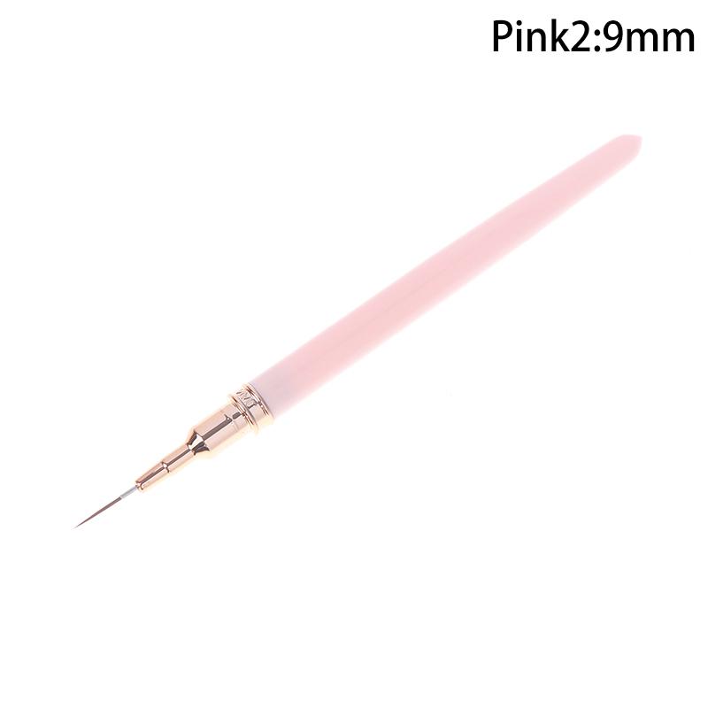 1/5Pcs 7/9/11/15/25Mm Nail Liner Brush Set Drawing Lines Stripe Painting Flower Pen Nail Art Manicure Metal Handle