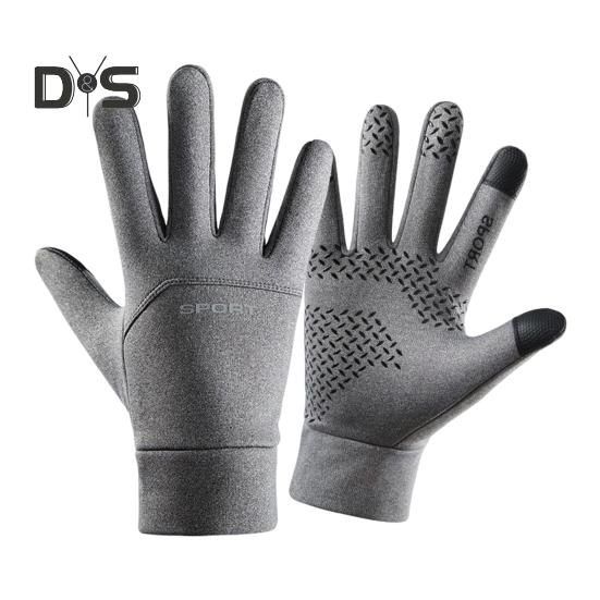 

1 пара унисекс зимних перчаток для велоспорта с утолщенной плюшевой подкладкой, водонепроницаемые, с сенсорным экраном, отличное сцепление с ладонью, противоскользящие, для холодной погоды, для вождения, катания на лыжах и коньках M серый