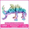 3D Printing Mammoth Dinosaur Model – Full Jointed Movable Figurine, Realistic Desktop Craft Ornament & Gift